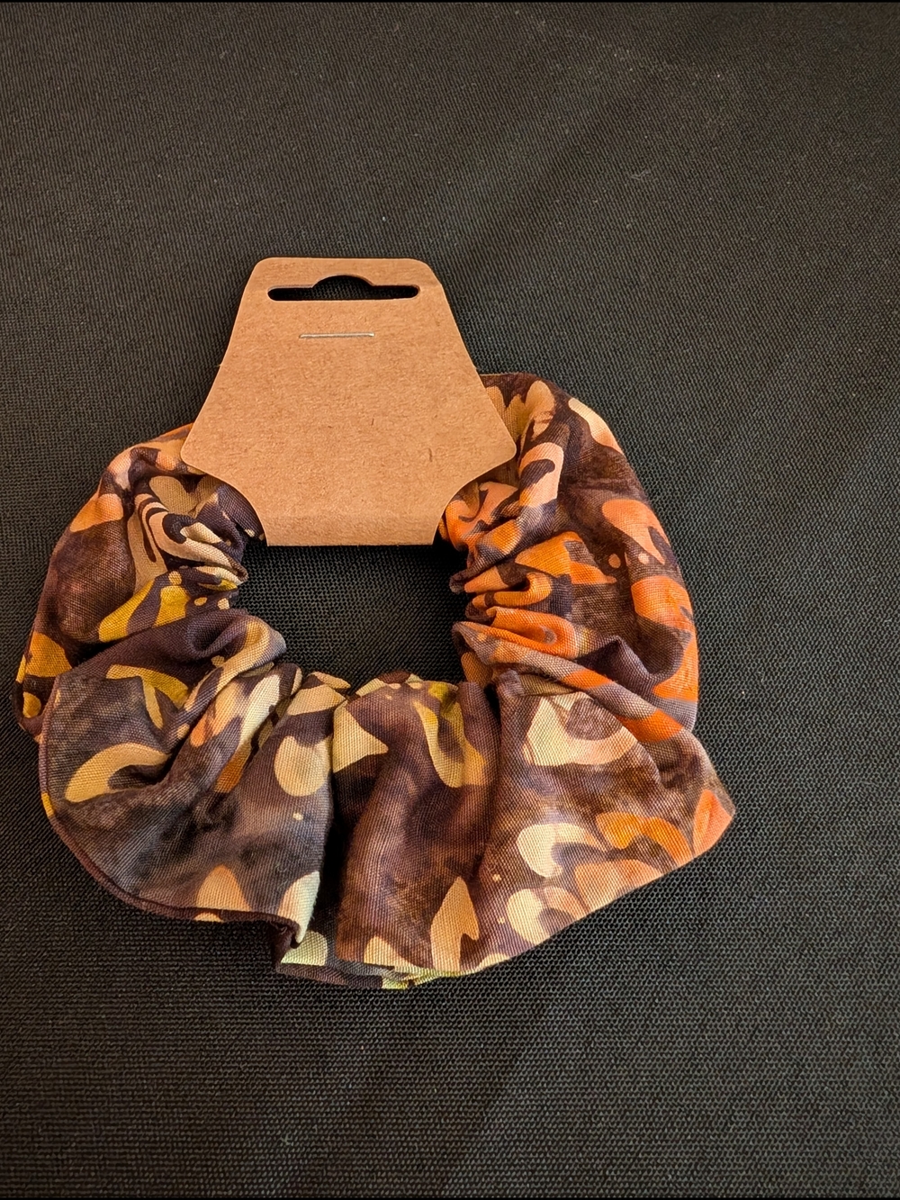 Hand Crafted Set Of 4 Multicolor Batik Scrunchies - Picture 3 of 5